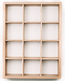 Sættekasse 510x670 mm - 12 rum, ubehandlet egetræ