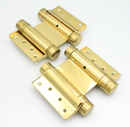 Svingdørshængsel 75 mm dobbeltvirkende, messingfarvet (sæt)