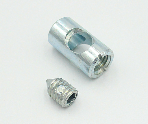 Samlebeslag M10 - Hus Ø15x23 mm + penol 12 mm, elgalvaniseret (sæt)