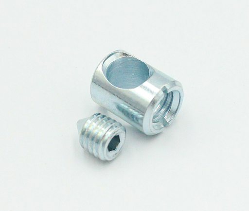 Samlebeslag M10 - Hus Ø15x19 mm + penol 12 mm, elgalvaniseret (sæt)