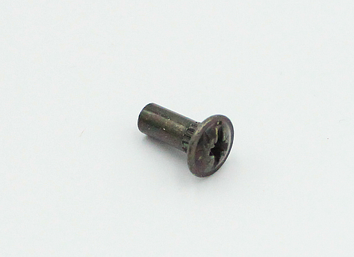 Samleskrue M4 m/rundt hoved, sort galvaniseret
