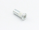 Samleskrue M4x15 mm hundel fladt hoved, elgalvaniseret