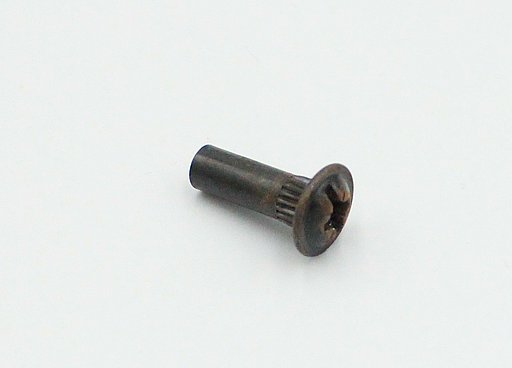 Samleskrue M4 m/rundt hoved, sort galvaniseret