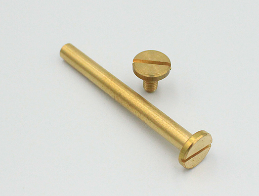 Samleskrue M5x10 mm + bøsning M5, messing (sæt) - flere varianter