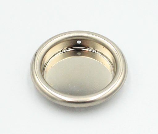 Skålegreb til ifræsning til skydedør Ø40 mm, blank metal