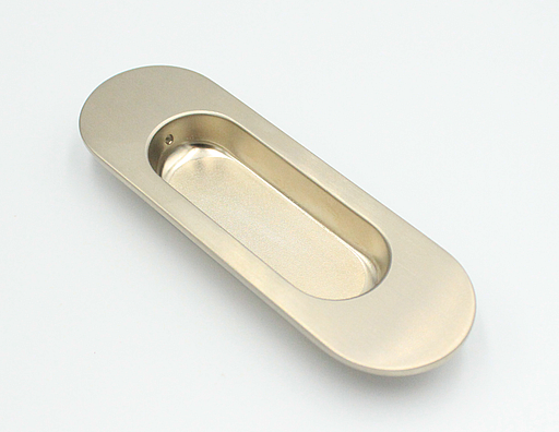 Skålegreb til ifræsning til skydedør 110x36 mm, børstet stål