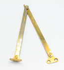 Skærehængsel 300 mm m/vinkel og stop - venstre, gultonet metal