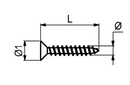 Træskrue m/fladt hoved, gulgalvaniseret (10 stk) - flere varianter