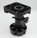 Sokkelben Ø32 mm - justerbar 125-195 mm, sort plastik