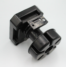 Sokkelben Ø32 mm - justerbar 95-145 mm, sort plastik