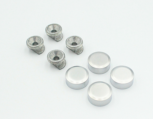 Spejlophæng t/4-6 mm spejl, mat chrom (4 stk)