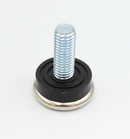Stillefod m/fast fod til tæpper M10x25 mm, elgalvaniseret/sort plastik