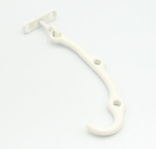 Stormkrog til vindue til påskruning 120 mm, hvidmalet metal