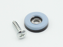 Teflonfod Ø19 mm med skrue, grå (1 stk)