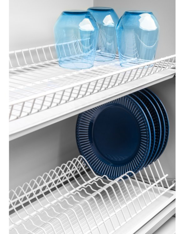 Tørrestativ til opvask til M60 skab, hvid metal/plastik (sæt)