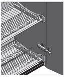 Tørrestativ til opvask til M60 skab, hvid metal/plastik (sæt)
