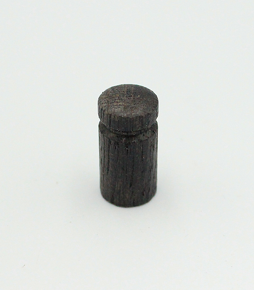 Træknop Ø12x23 mm, sortbejdset egetræ
