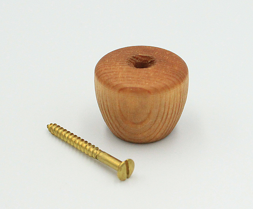 Træknop Ø28x23 mm, olieret fyrretræ