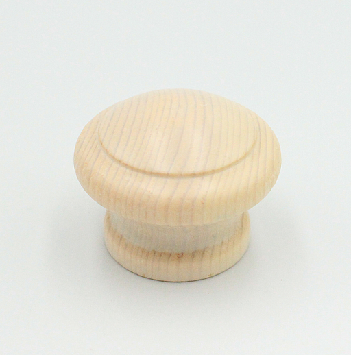 Træknop Ø39x30 mm, fyrretræ hvidtonet