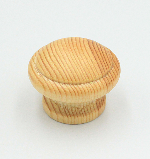 Træknop Ø39x30 mm, lakeret fyrretræ