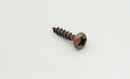 Træskrue Ø3,5x16 mm m/Ø7 mm rundt hoved, brun (10 stk)
