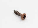 Træskrue Ø4,0 mm m/Ø7,5 mm linsehoved, brun (10 stk) - flere varianter