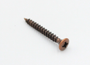 Træskrue Ø4,0 mm m/Ø7,5 mm linsehoved, brun (10 stk) - flere varianter