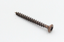 Træskrue Ø4,0 mm m/Ø7,5 mm linsehoved, brun (10 stk) - flere varianter