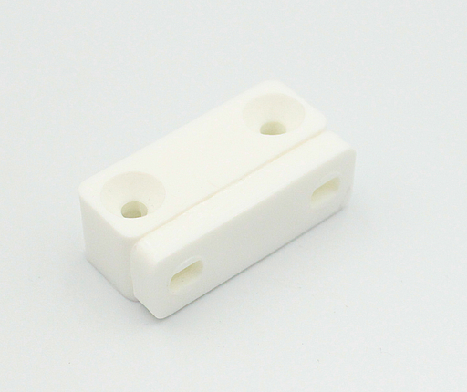 Tryksamlebeslag 33x12 mm, hvid plastik