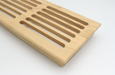 Udluftningsrist 515x100 mm, ubehandlet egetræ
