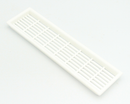 Udluftningsrist 149x40 mm, hvid plastik