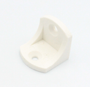 Vinkel 23x23x24 mm med 2 huller, hvid plastik