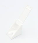Vinkel med låg 27x27x20 mm, hvid plastik