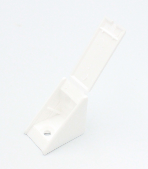 Vinkel med låg 27x27x20 mm, hvid plastik