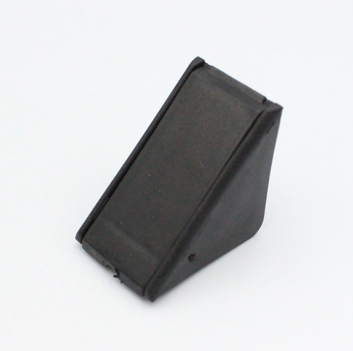 Vinkel med låg 27x27x20 mm, sort plastik