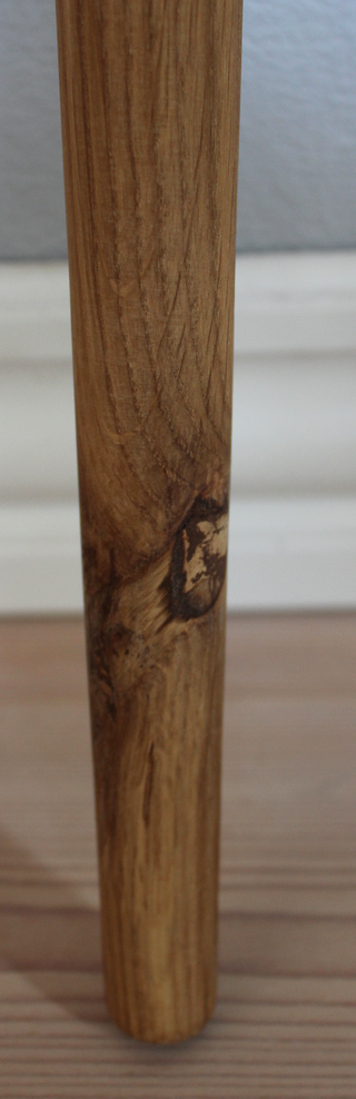 Møbelben Ø35 mm incl. beslag til montering, olieret egetræ (råt look)