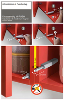 Lågeåbner "push" 89x15,5 mm med magnet, hvid