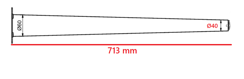 Bordben til spisebord Ø115x713 mm, børstet stål