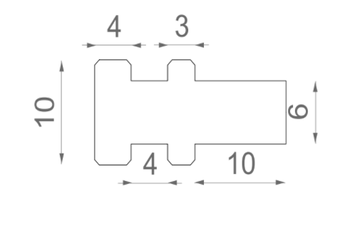 Stift Ø6x21 mm - til Ø6 mm hul, messing (1 stk)
