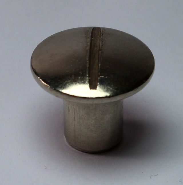 Møbelhoved M8xØ10x14 mm, blank metal