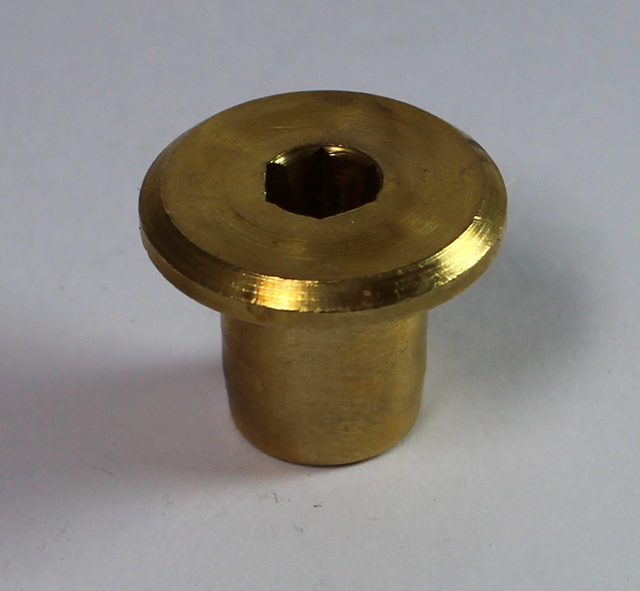 Møbelhoved M8xØ10x10 mm, messing