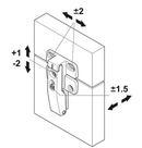 Midterhængsel til 2-delt foldelåge, metal