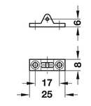 Pyntekæde 200 mm, messing