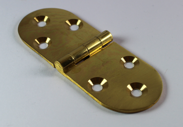 Kanthængsel 30x80 mm, blank messing