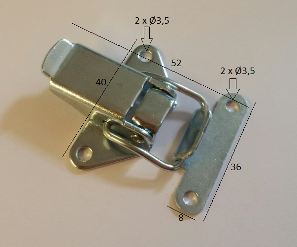 Spændebeslag 52 mm, elgalvaniseret