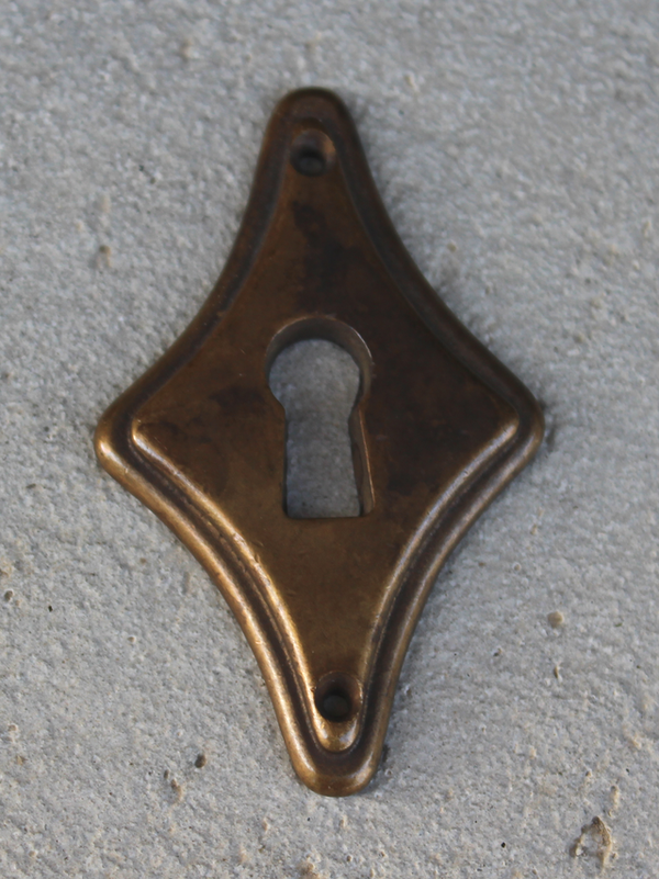 Nøglehulsbeslag 36x60 mm, antik messing