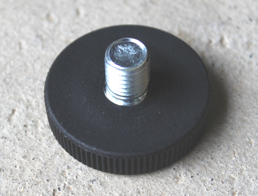Stillefod m/fast fod M10, sort plastik
