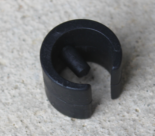 Plastikfod til Ø20-22 mm ben, sort