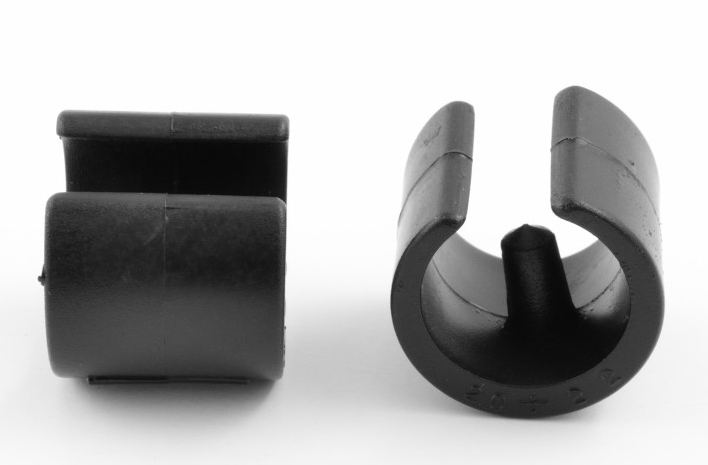 Plastikfod til Ø20-22 mm ben, sort