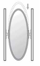 Spejlvippebeslag, metal (4 dele)